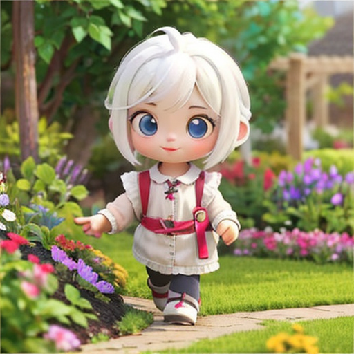 23338-2511109811-3d,1girl,garden,   _lora_3d_rendering_catoon_1_,beautiful face,,beautiful eyes,walking,happy,white hair,.png